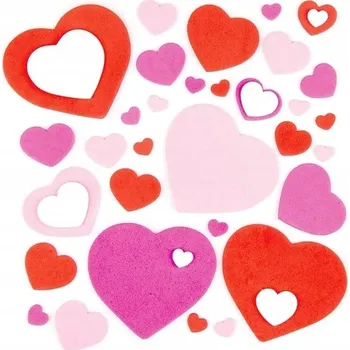 Obraz Baker Ross E392 Samolepicí srdíčka, pěnové nálepky, pro dětské umělecké a řemeslné projekty