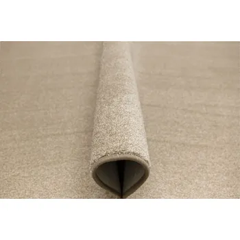 Koberec KOBEREC BÉŽOVÝ KRÉMOVÝ DO OBÝVACÍHO POKOJE LOŽNICE MĚKKÝ HLADKÝ ETERNITY 200x200 cm