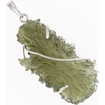 My Moldavite Zlatý přívěsek s přírodním vltavínem 7796