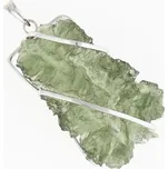My Moldavite Zlatý přívěsek s přírodním vltavínem 8555