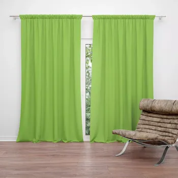 Závěs Sablio Závěs Jablečná zelená: 2ks 140x250cm