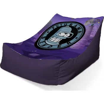 Sedací pytel Sablio Sedací vak Lounge Futurama Bender Planeta s vysílači - 80 x 95 x 50 cm