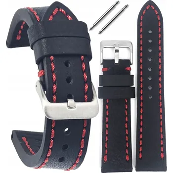 Řemínek na hodinky Kožený řemínek k hodinkám Tekla T-098.01R 24 mm