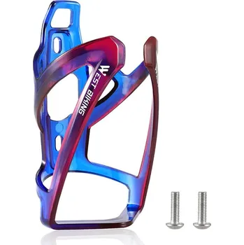 Košík na láhev WEST BIKING Plastový držák lahve na kolo s šroubem pro horská a silniční kola MODRÁ|ČERVENÁ