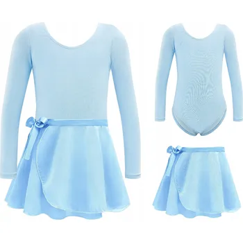 Body BALETNÍ TRIKOT S TYLOVOU SUKÝNKOU PRO TANEC BALETU VEL. 140