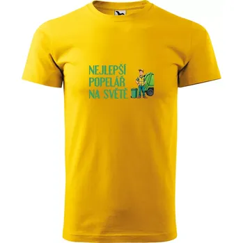 Pánské oblečení Sablio Tričko s potiskem Nejlepší popelář na světě - žluté S