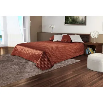 Přehoz na lůžko Saténový mléčná Palermo karamel