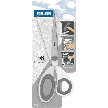 Kancelářské nůžky Kancelářské nůžky 22 cm bílé MILAN
