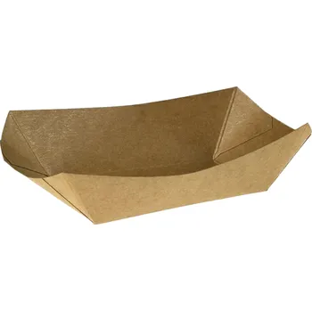 Jednorázové nádobí Leone Papírová miska hranatá kraft 195/165/55mm 125ks