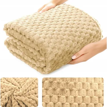 Přehoz na lůžko Dečka 200x220 Mikrovlákno Lisovaná Přehoz Pled na Postel ALA Plástve 3D