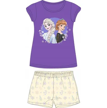 Dívčí pyžamo Dívčí pyžamo FROZEN LEDOVÉ KRÁLOVSTVÍ s krátkým rukávem ANNA a ELSA, velikost 110