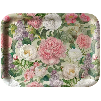 Dřevěný tác Peonies & Roses