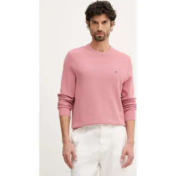 Pánské oblečení Bavlněný svetr Tommy Hilfiger MW0MW36347 růžová 30X, vel. M