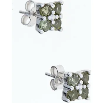 Náušnice My Moldavite Stříbrné náušnice s vltavíny 2006-2