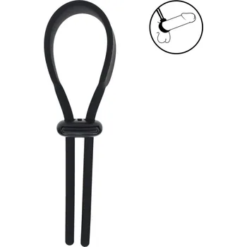 Levelz Wide Lasso Cock Ring, nastavitelná silikonová škrtící smyčka na penis a varlata