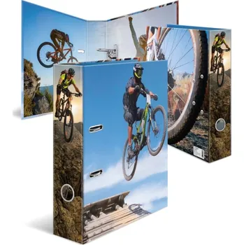 Designový pákový pořadač A4 7cm karton, motiv - Horské kolo