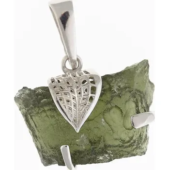 Přívěsek My Moldavite Stříbrný přívěsek s přírodním vltavínem 10256