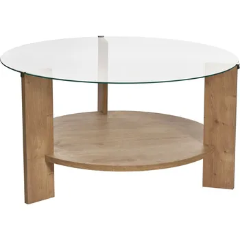 Konferenční stolek MOB Claro (dub safírový + sklo)