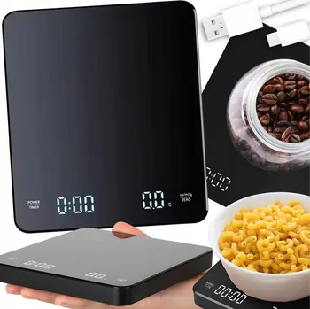 Kuchyňská váha Kuchyňská váha IN KUCHYŇSKÁ VÁHA NABÍJENÍ USB ČASOVAČ PRO LOUHOVÁNÍ černá 3 kg