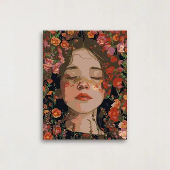 Obraz Malování podle čísel – DÍVKA S PIHAMI - Make It Easy - produkt PL