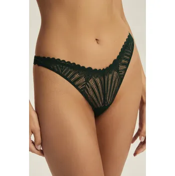 Kalhotky Esotiq celokrajková tanga zelená - ESO67X/tmavě zelená / S ESO2A006