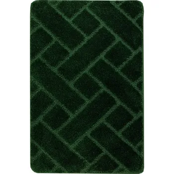 Koupelnová předložka KOUPELNOVÁ PŘEDLOŽKA S GUMOVOU PODLOŽKOU LAHVOVĚ ZELEŇ CIHLA LOTUS 60x100 cm