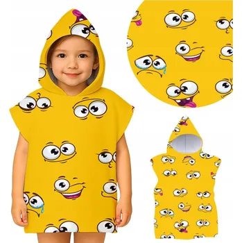 Přikrývka s kapucí Łóżkoholicy 120 x 60 cm žlutá