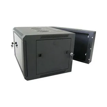 Racková skříň XtendLan 12U 600x550,na zeď, dvoudílný, skleněné dveře WD-12U-65-BLACK