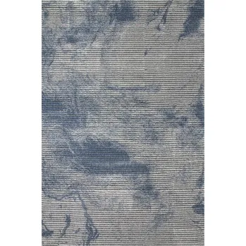 Koberec KOBEREC MODRÝ GRAFITOVÝ S PRUHY LINKY VZHLED MRAMORU TENO 160x230 cm