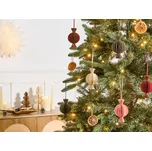 Sada 16 vánočních ozdob vícebarevné barevné ozdoby s efektem včelí plástve dekorace na vánoce Beliani