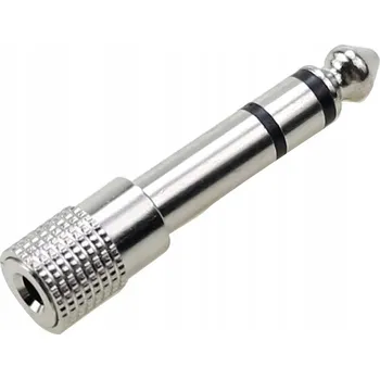 Audio kabel Redukce jack 6,3mm samec - 3,5mm stereo samice, kovová