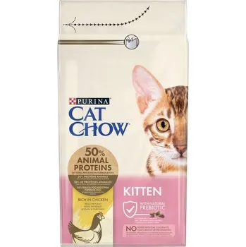 Krmivo pro kočku CAT CHOW Kitten Suché krmivo pro koťata Bohaté na Kuřecí maso 1,5 kg