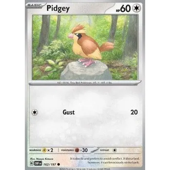 Karetní hra Pokémon OBF 162/197 Pidgey - Obsidian Flames Stav: Near Mint, Verze: REVERSE HOLO
