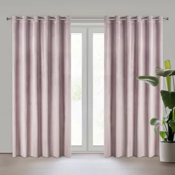 Povlečení Hotový závěs MELANIE pudrově růžový - na průchodkách