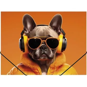 Archivační box Desky s gumičkou "Cool dog", A4, 15 mm, PP, PANTA PLAST 0410-0064-60