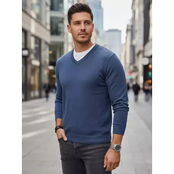 Pánský svetr Pánský svetr DSTREET WX2317 MODRÁ XXL