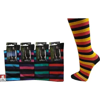 Pánské ponožky Podkolenky PRUHY elastické R26 39-41 Tmavý mix barev