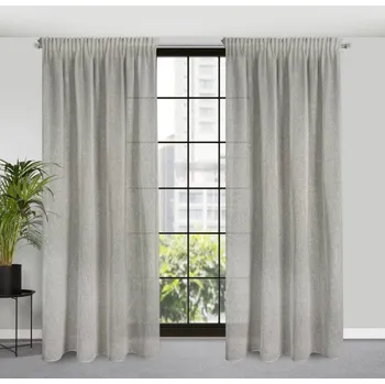 Povlečení Hotový závěs EMILIA stříbrný - na pásce