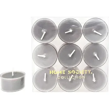 Svíčka Čajové svíčky šedé šedá