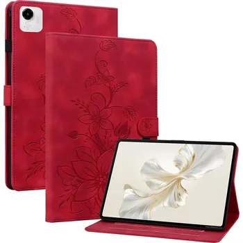 Pouzdro na tablet VSECHNONAMOBIL 109680 ART LILY Zaklápěcí pouzdro pro Honor Pad X9a červené