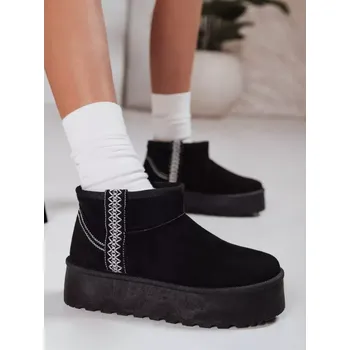 Dámská zimní obuv Dámské boty DSTREET ZY1297 ČERNÁ 38