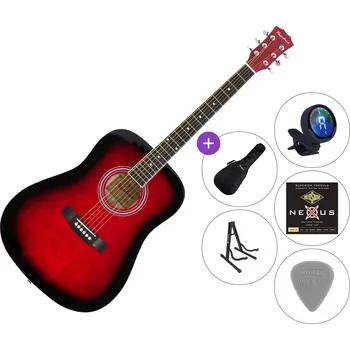 Akustická kytara Pasadena SG028 SET 2 Red Sunburst Akustická kytara