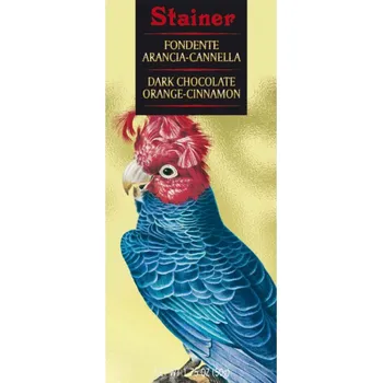 Čokoláda Stainer čokoláda hořká 70% s pomerančem a skořicí (arancia-cannella) 50g