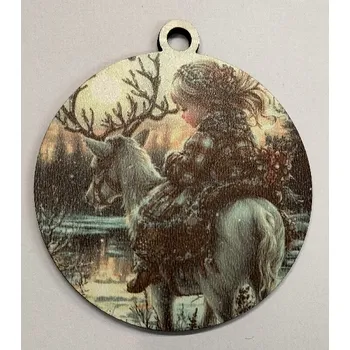 Vánoční dekorace Vánoční výřez baňka - vánoční obrázek - Holčička č.10