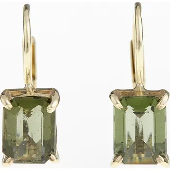 Náušnice My Moldavite Zlaté náušnice s vltavíny 2386-4-7278