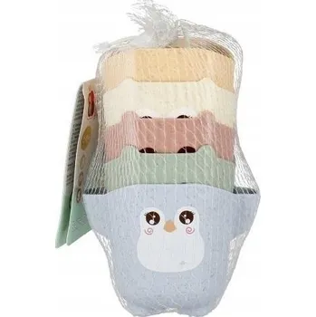 Hračka pro nejmenší PASTELOVÉ HRNEČKY do koupele ZVÍŘÁTKA 1129