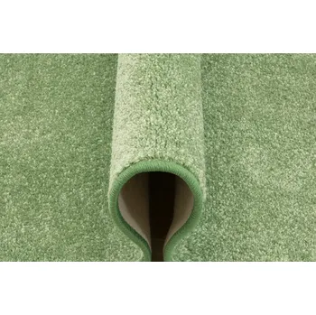 Koberec KOBEREC DO OBÝVACÍHO POKOJE LOŽNICE S PROTISKLUZOVOU PODLOŽKOU ZELENÝ MĚKKÝ CAROUSEL 200x400 cm