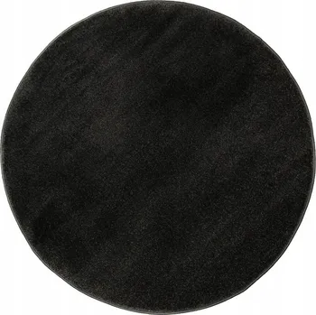 Koberec KOBEREC KULATÝ TMAVĚ ŠEDÝ MODERNÍ MĚKKÝ VLASE DO POKOJE LIMA prům. 120 cm
