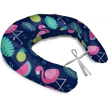 Polštář Sablio Těhotenský polštář Růžoví plameňáci