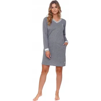 Dámské noční prádlo Doctor Nap TM.4534 tmavě šedá s kapsami tmavě šedá XL Noční košile